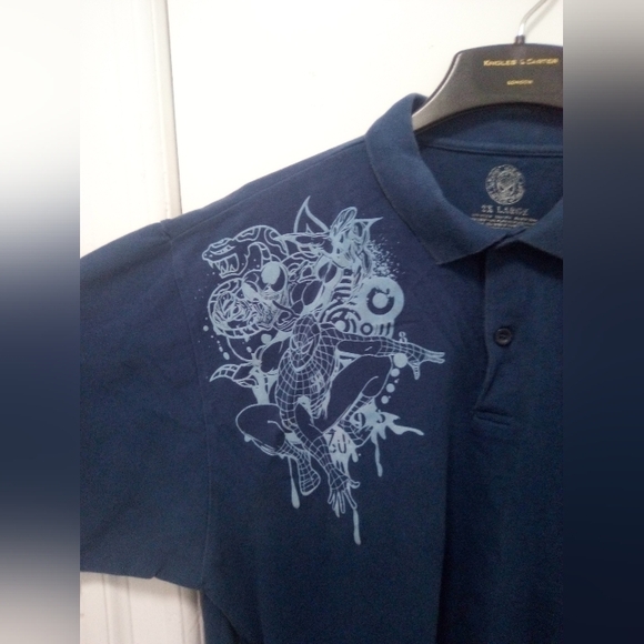 Spiderman Venom Marvel Polo Shirt Sz 2XLarge - Picture 2 of 5